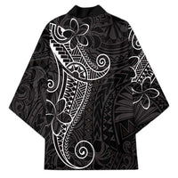 Black White Polynesian Tribal Kimono LT9 - Polynesian Pride