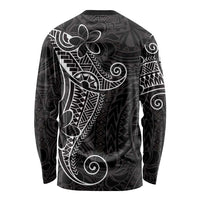 Black White Polynesian Tribal Long Sleeve Shirt LT9 - Polynesian Pride