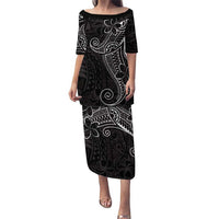 Black White Polynesian Tribal Puletasi - Polynesian Pride