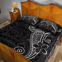 Black White Polynesian Tribal Quilt Bed Set - Polynesian Pride