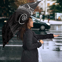 Black White Polynesian Tribal Umbrella - Polynesian Pride