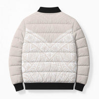 Lotu Tamaiti Tongan Polynesian Art Pattern Bomber Puffer Jacket Traditional Tribal Motifs LT9 - Polynesian Pride