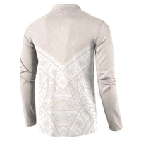 Lotu Tamaiti Tongan Polynesian Art Pattern Button Sweatshirt Traditional Tribal Motifs - Polynesian Pride