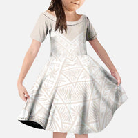 Lotu Tamaiti Tongan Polynesian Art Pattern Family Matching Long Sleeve Bodycon Dress and Hawaiian Shirt Traditional Tribal Motifs - Polynesian Pride
