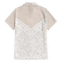 Lotu Tamaiti Tongan Polynesian Art Pattern Family Matching Off The Shoulder Long Sleeve Dress and Hawaiian Shirt Traditional Tribal Motifs - Polynesian Pride