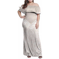 Lotu Tamaiti Tongan Polynesian Art Pattern Family Matching Off Shoulder Maxi Dress and Hawaiian Shirt Traditional Tribal Motifs - Polynesian Pride