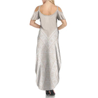 Lotu Tamaiti Tongan Polynesian Art Pattern Family Matching Summer Maxi Dress and Hawaiian Shirt Traditional Tribal Motifs - Polynesian Pride