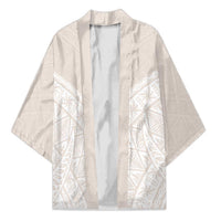 Lotu Tamaiti Tongan Polynesian Art Pattern Kimono Traditional Tribal Motifs LT9 Unisex White - Polynesian Pride