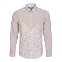 Lotu Tamaiti Tongan Polynesian Art Pattern Long Sleeve Button Shirt Traditional Tribal Motifs - Polynesian Pride