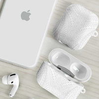 Lotu Tamaiti White Tongan Ngatu AirPods Case Polynesian Tribal Fonulei Pattern LT9 - Polynesian Pride