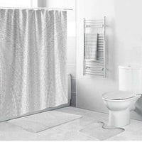 Lotu Tamaiti White Tongan Ngatu Bathroom Set Polynesian Tribal Fonulei Pattern - Polynesian Pride