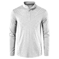 Lotu Tamaiti White Tongan Ngatu Button Sweatshirt Polynesian Tribal Fonulei Pattern LT9 White - Polynesian Pride