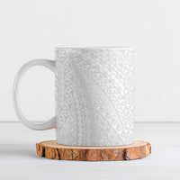 Lotu Tamaiti White Tongan Ngatu Ceramic Mug Polynesian Tribal Fonulei Pattern LT9 White - Polynesian Pride