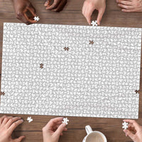 Lotu Tamaiti White Tongan Ngatu Puzzle Polynesian Tribal Fonulei Pattern LT9 - Polynesian Pride