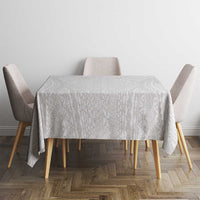 Lotu Tamaiti White Tongan Ngatu Tablecloth Polynesian Tribal Fonulei Pattern LT9 - Polynesian Pride