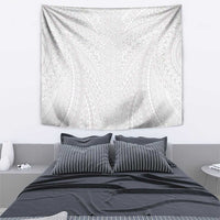 Lotu Tamaiti White Tongan Ngatu Tapestry Polynesian Tribal Fonulei Pattern - Polynesian Pride