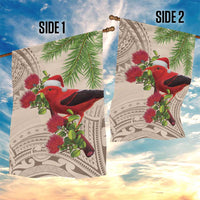 Christmas Hawaii with I'iwi Bird Garden Flag Aloha Mele Kalikimaka - Beige Art LT9 - Polynesian Pride