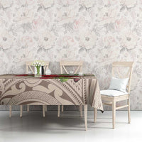 Christmas Hawaii with I'iwi Bird Tablecloth Aloha Mele Kalikimaka - Beige Art LT9 - Polynesian Pride
