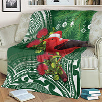 Christmas Hawaii with I'iwi Bird Blanket Aloha Mele Kalikimaka - Green Art LT9 - Polynesian Pride