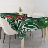 Christmas Hawaii with I'iwi Bird Tablecloth Aloha Mele Kalikimaka - Green Art LT9 - Polynesian Pride