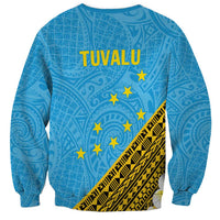 Tuvalu Plumeria Flowers Sweatshirt Polynesian Tribal Pattern LT9 - Polynesian Pride
