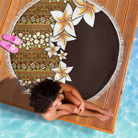 Vintage Hibiscus Turtle Pattern Beach Blanket with Plumeria Half Style LT9 - Polynesian Pride
