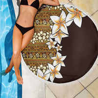 Vintage Hibiscus Turtle Pattern Beach Blanket with Plumeria Half Style LT9 - Polynesian Pride