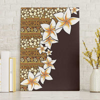 Vintage Hibiscus Turtle Pattern Canvas Wall Art with Plumeria Half Style LT9 Without Frame Gold - Polynesian Pride