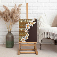 Vintage Hibiscus Turtle Pattern Canvas Wall Art with Plumeria Half Style LT9 - Polynesian Pride