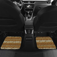 Vintage Hibiscus Turtle Pattern Car Mats with Plumeria Half Style LT9 Set 2pcs - Back Gold - Polynesian Pride