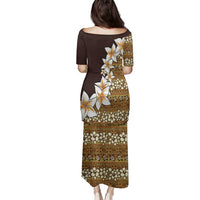 Vintage Hibiscus Turtle Pattern Family Matching Puletasi and Hawaiian Shirt with Plumeria Half Style