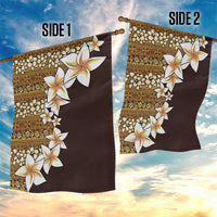 Vintage Hibiscus Turtle Pattern Garden Flag with Plumeria Half Style LT9 - Polynesian Pride