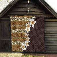 Vintage Hibiscus Turtle Pattern Quilt with Plumeria Half Style