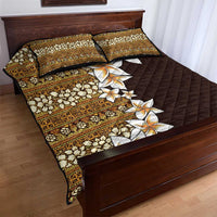 Vintage Hibiscus Turtle Pattern Quilt Bed Set with Plumeria Half Style LT9 - Polynesian Pride
