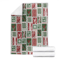 Mele Kalikimaka Hawaiian Quilt and Lei Patchwork Blanket - Polynesian Pride
