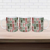 Mele Kalikimaka Hawaiian Quilt and Lei Patchwork Ceramic Mug - Polynesian Pride