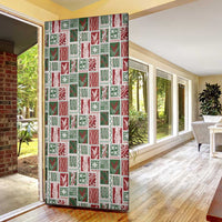 Mele Kalikimaka Hawaiian Quilt and Lei Patchwork Door Cover - Polynesian Pride