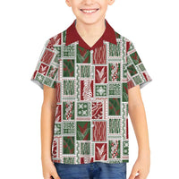 Mele Kalikimaka Hawaiian Quilt and Lei Patchwork Family Matching Puletasi and Hawaiian Shirt - Polynesian Pride