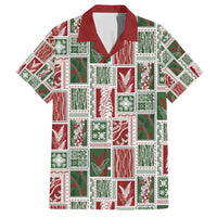 Mele Kalikimaka Hawaiian Quilt and Lei Patchwork Family Matching Summer Maxi Dress and Hawaiian Shirt - Polynesian Pride