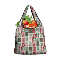 Mele Kalikimaka Hawaiian Quilt and Lei Patchwork Grocery Bag - Polynesian Pride