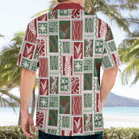 Mele Kalikimaka Hawaiian Quilt and Lei Patchwork Hawaiian Shirt LT9 - Polynesian Pride