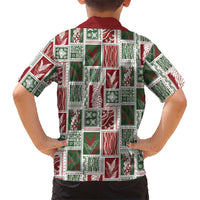 Mele Kalikimaka Hawaiian Quilt and Lei Patchwork Kid Hawaiian Shirt LT9 - Polynesian Pride