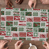 Mele Kalikimaka Hawaiian Quilt and Lei Patchwork Puzzle - Polynesian Pride