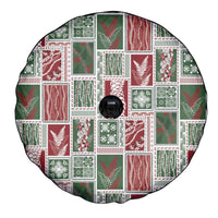 Mele Kalikimaka Hawaiian Quilt and Lei Patchwork Spare Tire Cover - Polynesian Pride