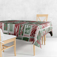 Mele Kalikimaka Hawaiian Quilt and Lei Patchwork Tablecloth - Polynesian Pride