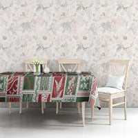 Mele Kalikimaka Hawaiian Quilt and Lei Patchwork Tablecloth - Polynesian Pride