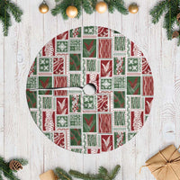 Mele Kalikimaka Hawaiian Quilt and Lei Patchwork Tree Skirt - Polynesian Pride