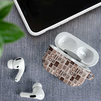 Vintage Aloha Block Quilt AirPods Case Beige Inspired Lei Motifs LT9 - Polynesian Pride