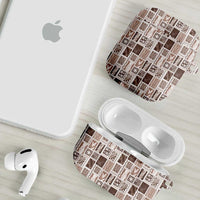 Vintage Aloha Block Quilt AirPods Case Beige Inspired Lei Motifs LT9 - Polynesian Pride