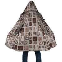 Vintage Aloha Block Quilt Cloak Beige Inspired Lei Motifs - Polynesian Pride